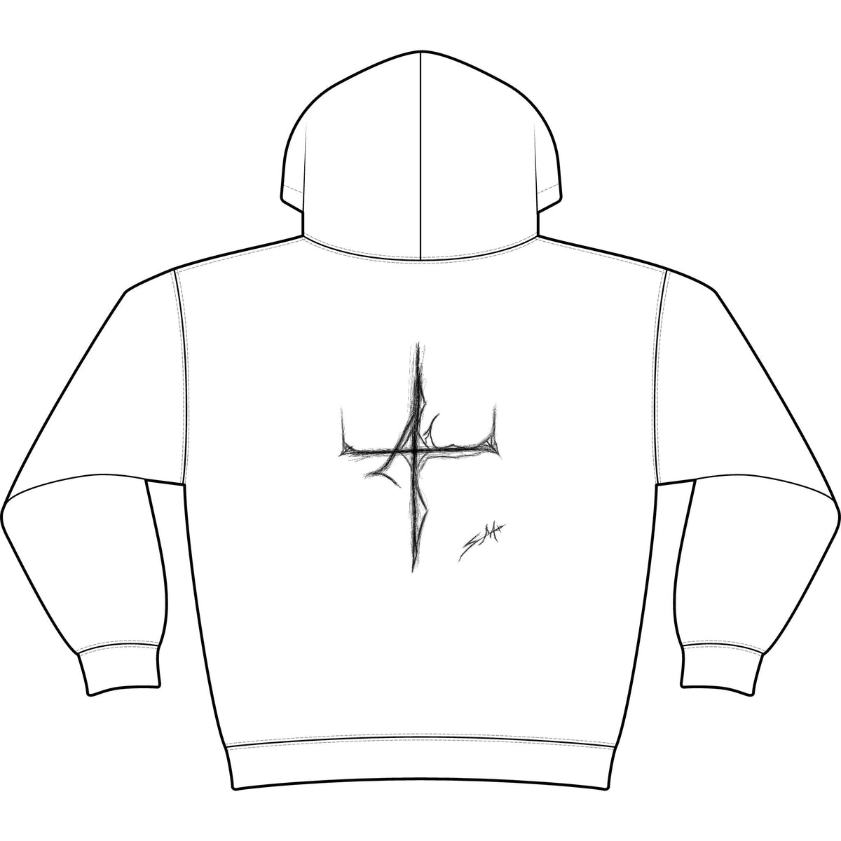 Lapsum Potentia Heavyweight Hood | Cross of Pain One SM Premium Graphics
